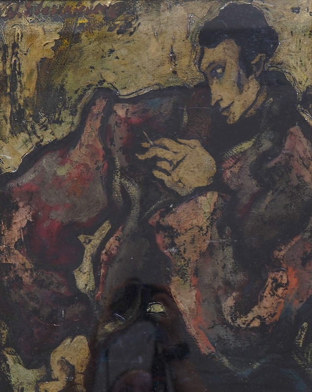 Stanislaw Eleszkiewicz, Polish (1900–1963), Seated figure smoking